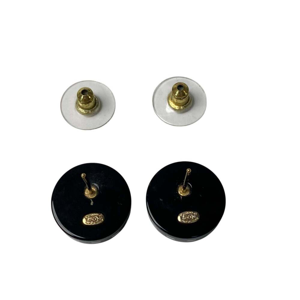 CHANEL Black Logo Earrings - Picture 4 of 6